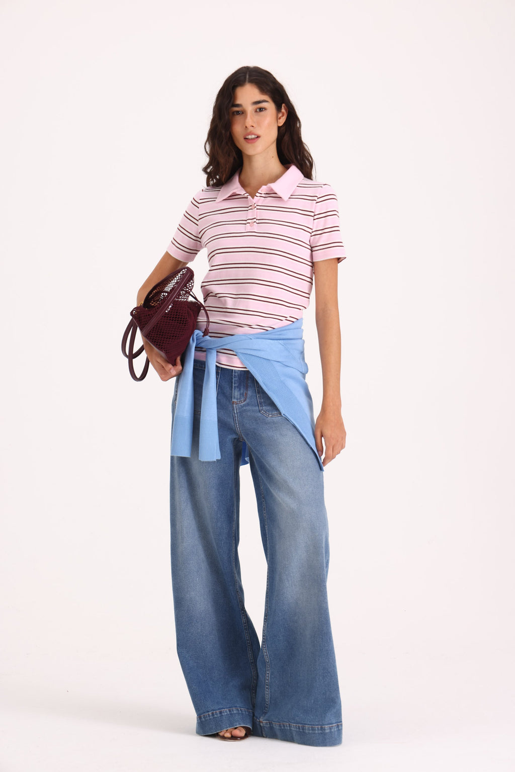 REMERA POLO CIRUELA