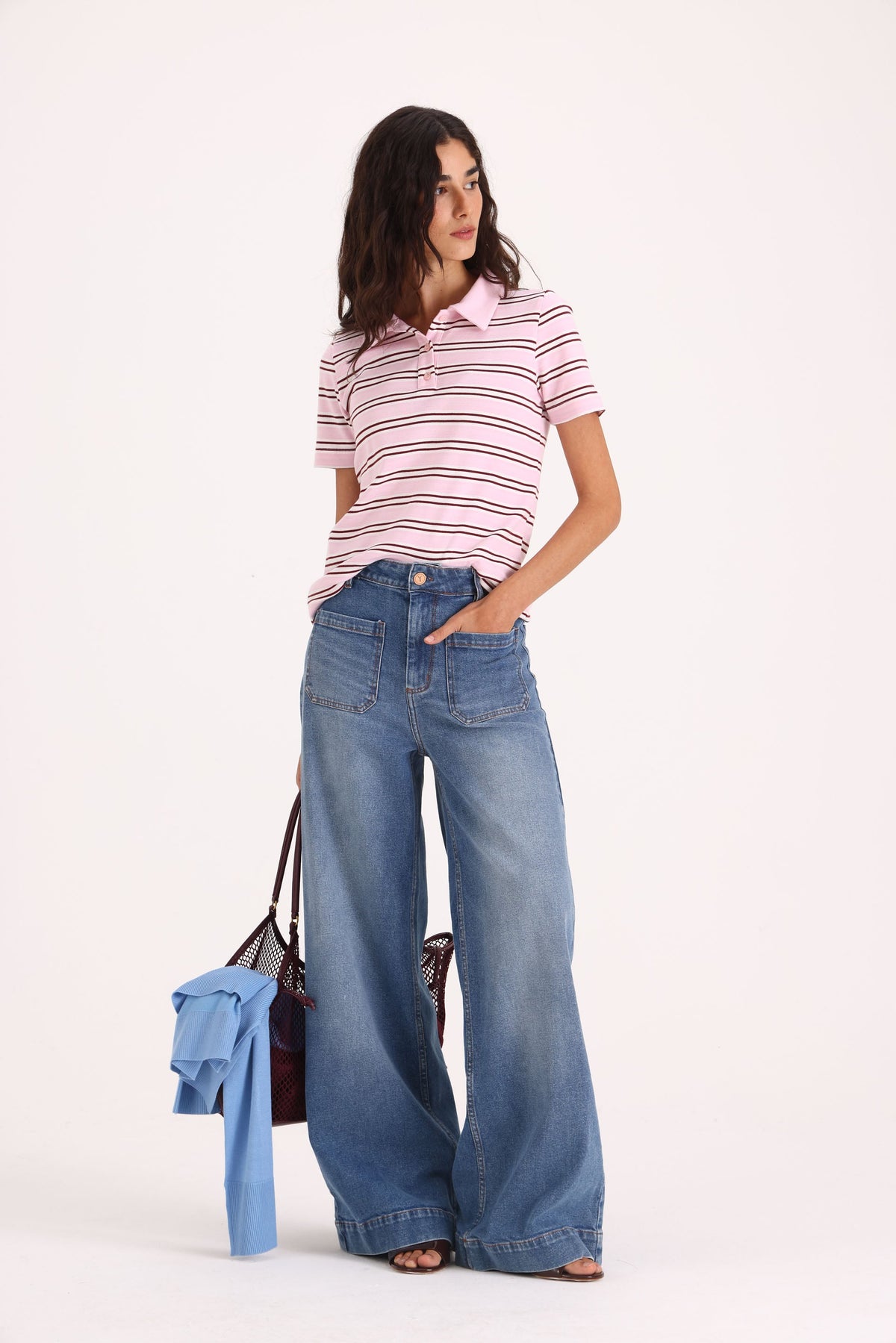 Y005 WIDE LEG T.ALTO MID BLUE