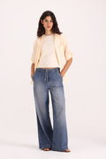 Y005 WIDE LEG T.MEDIO FLUID BLEACH